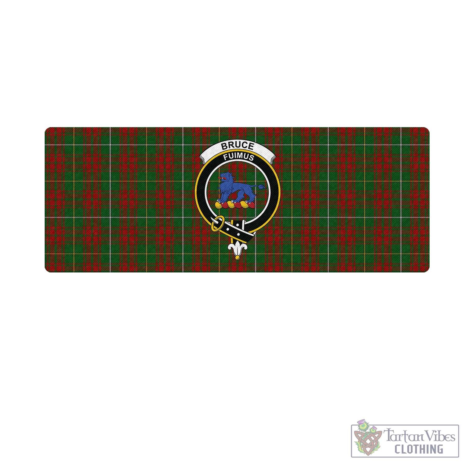 Tartan Vibes Clothing Bruce Hunting Tartan Mouse Pad with Family Crest