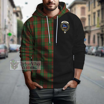 Bruce Hunting Tartan Hoodie with Family Crest and Half Of Me Style