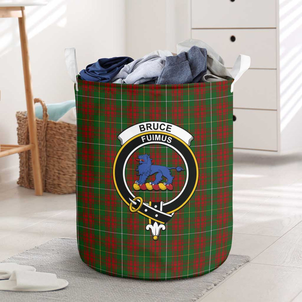 Bruce Hunting Tartan Laundry Basket with Family Crest One Size - Tartanvibesclothing Shop