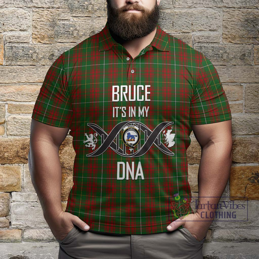 Bruce Hunting Tartan Polo Shirt with Family Crest DNA In Me Style Kid - Tartanvibesclothing Shop