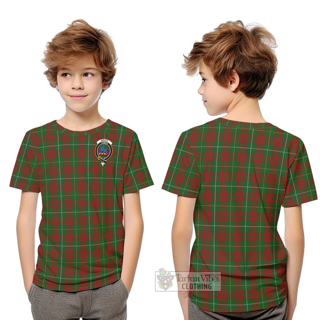 Bruce Hunting Tartan Kid T-Shirt with Family Crest Youth XL Size14 - Tartanvibesclothing Shop