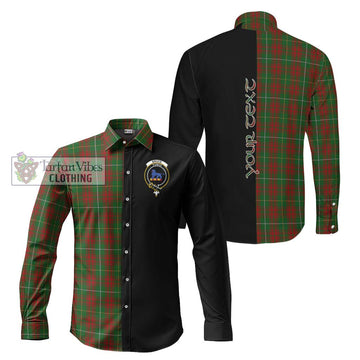 Bruce Hunting Tartan Long Sleeve Button Shirt with Family Crest and Half Of Me Style