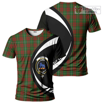 Bruce Hunting Tartan T-Shirt with Family Crest Circle Style