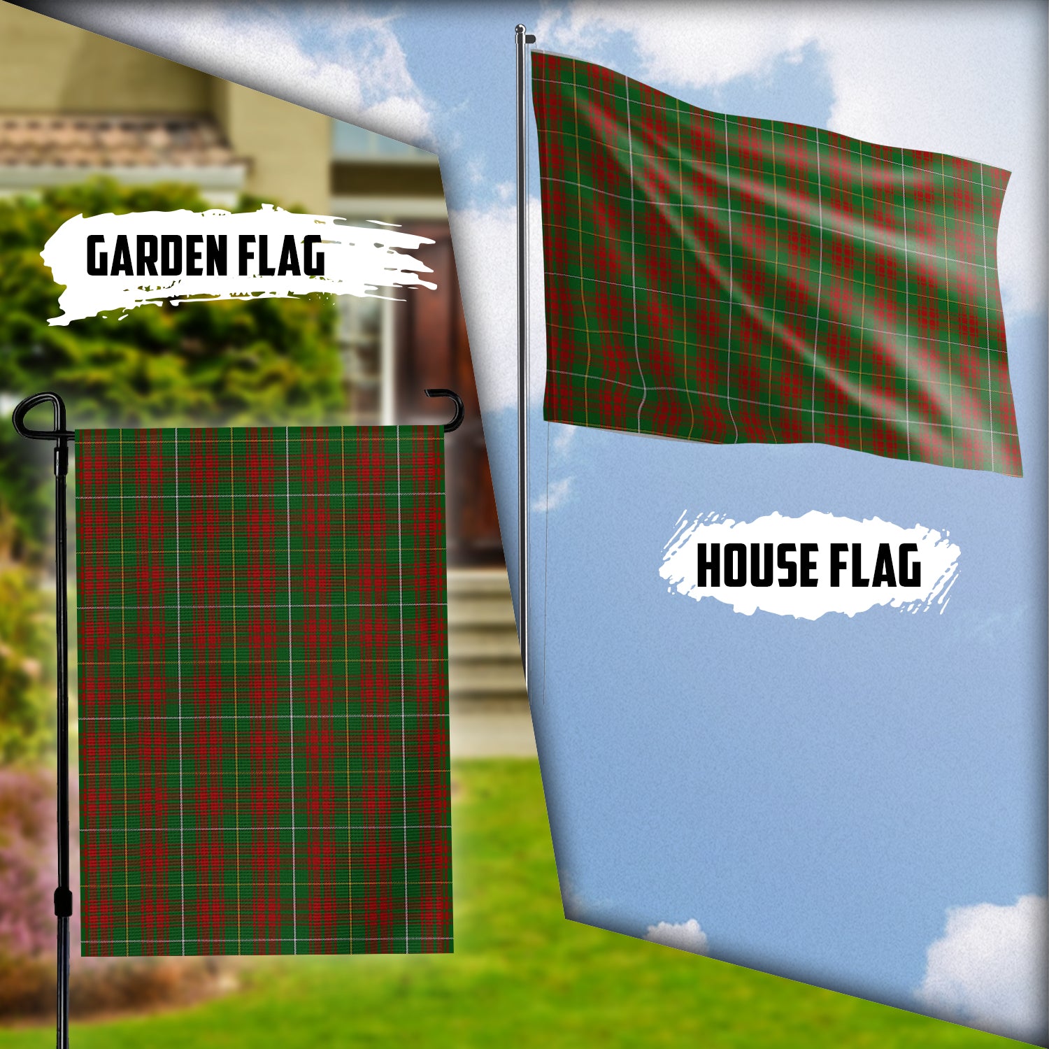 Bruce Hunting Tartan Flag Garden Flag (Vertical) - Tartan Vibes Clothing