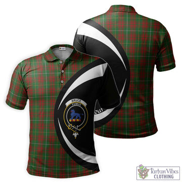 Bruce Hunting Tartan Men's Polo Shirt with Family Crest Circle Style