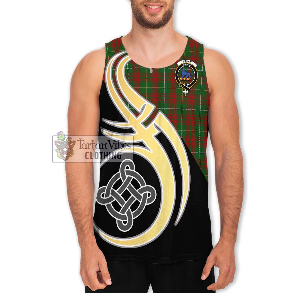 Bruce Hunting Tartan Men's Tank Top with Family Crest and Celtic Symbol Style Men - Tartan Vibes Clothing