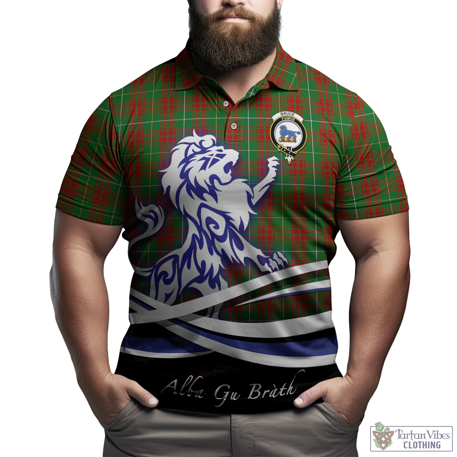 bruce-hunting-tartan-polo-shirt-with-alba-gu-brath-regal-lion-emblem