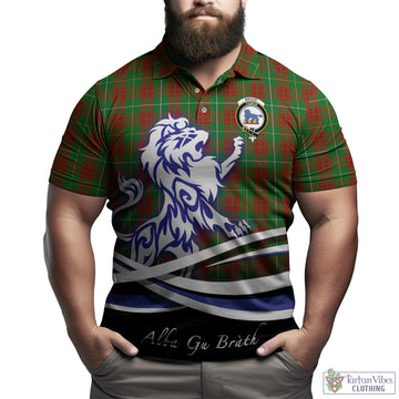 Bruce Hunting Tartan Polo Shirt with Alba Gu Brath Regal Lion Emblem