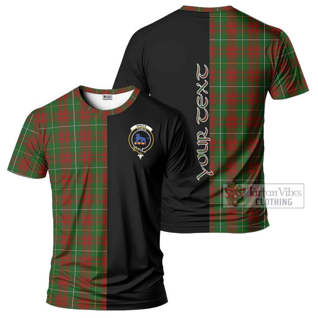 Bruce Hunting Tartan T-Shirt with Family Crest and Half Of Me Style Kid's Shirt - Tartanvibesclothing Shop