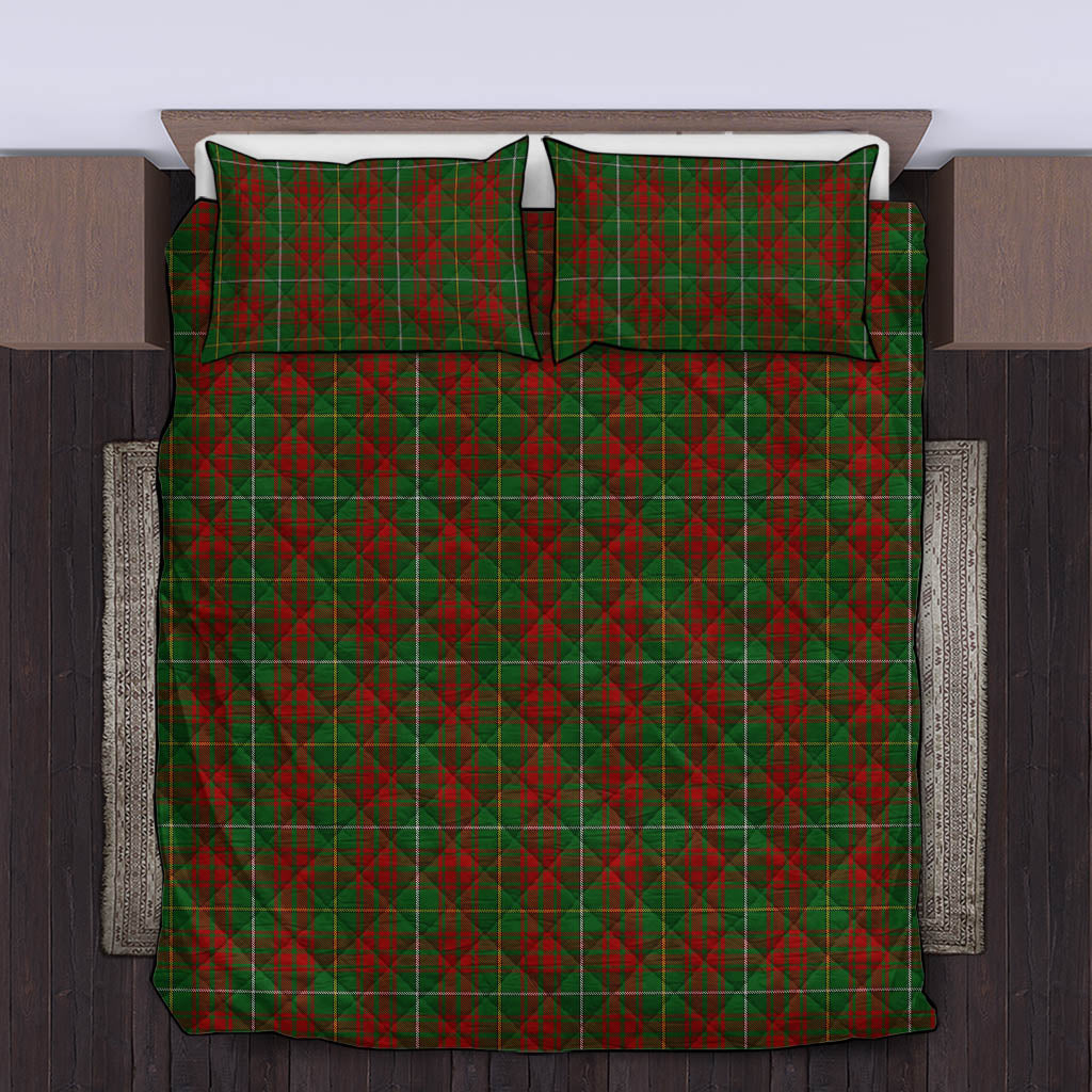 Bruce Hunting Tartan Quilt Bed Set King - Tartan Vibes Clothing