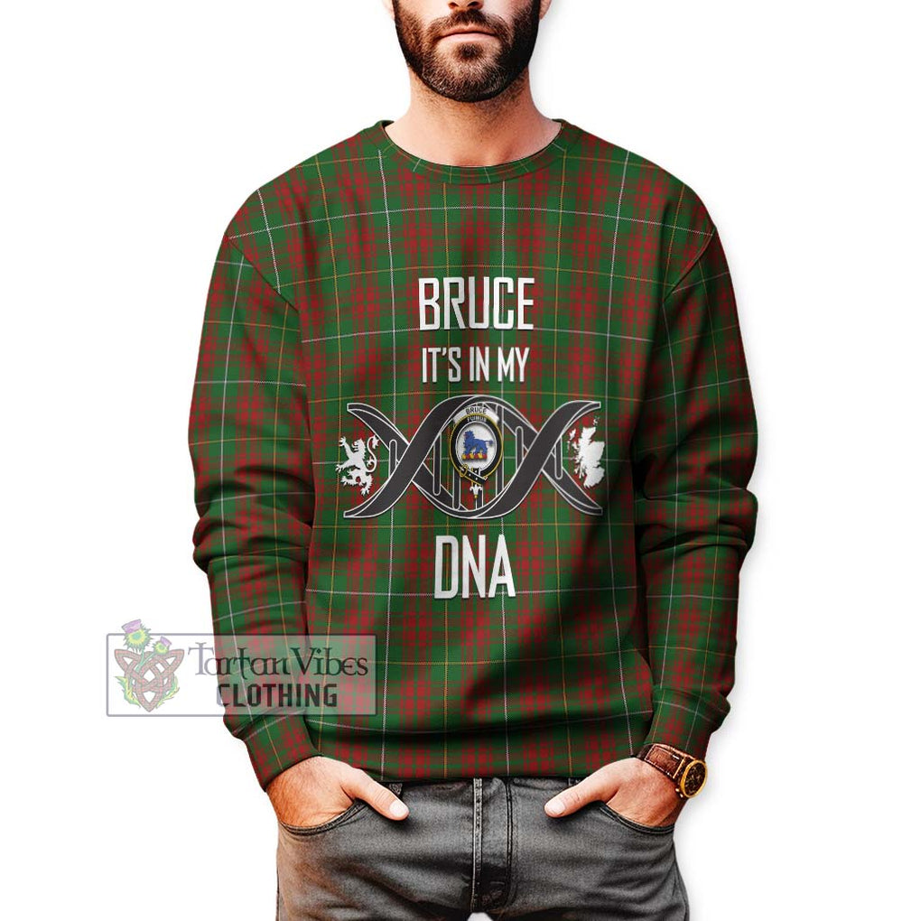 Bruce Hunting Tartan Sweatshirt with Family Crest DNA In Me Style Unisex - Tartanvibesclothing Shop