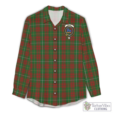 Bruce Hunting Tartan Women's Casual Shirt with Family Crest