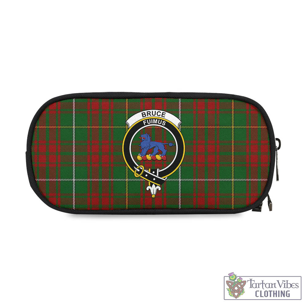 Tartan Vibes Clothing Bruce Hunting Tartan Pen and Pencil Case with Family Crest