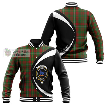 Bruce Hunting Tartan Baseball Jacket with Family Crest Circle Style