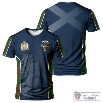 Bruce Hunting Tartan T-Shirt with Family Crest and Lion Rampant Vibes Sport Style