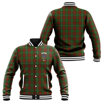 Bruce Hunting Tartan Baseball Jacket with Family Crest