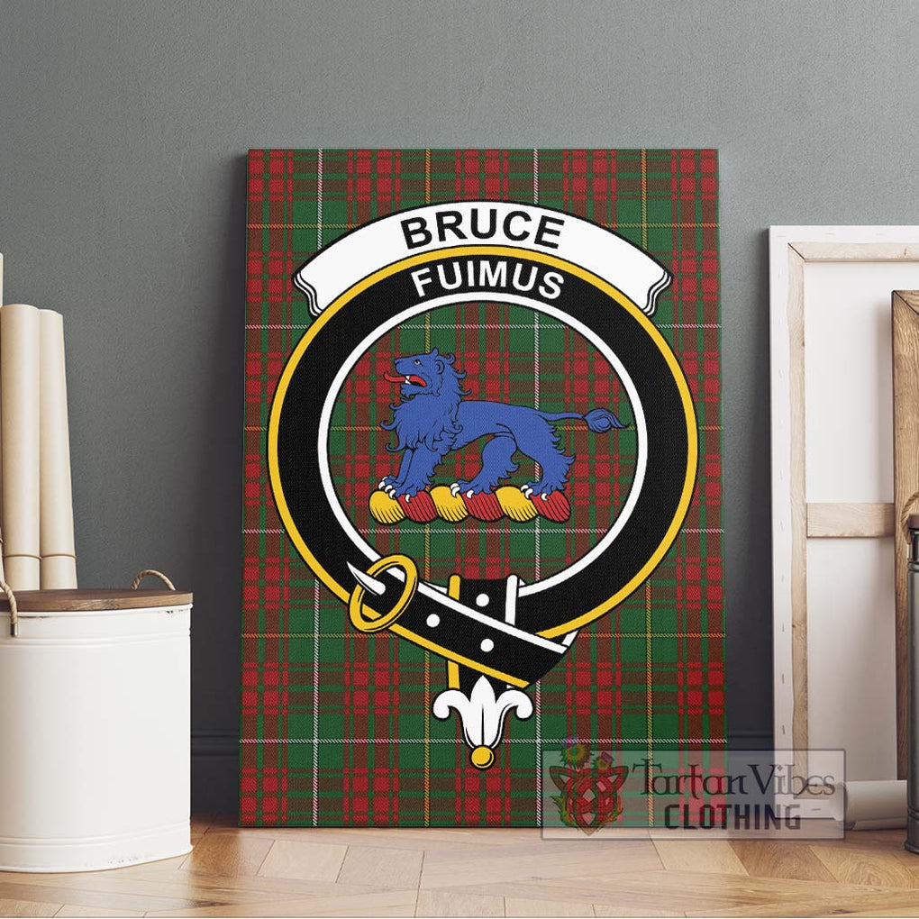 Bruce Hunting Tartan Canvas Print Wall Art with Family Crest Without Frame - Tartan Vibes Clothing