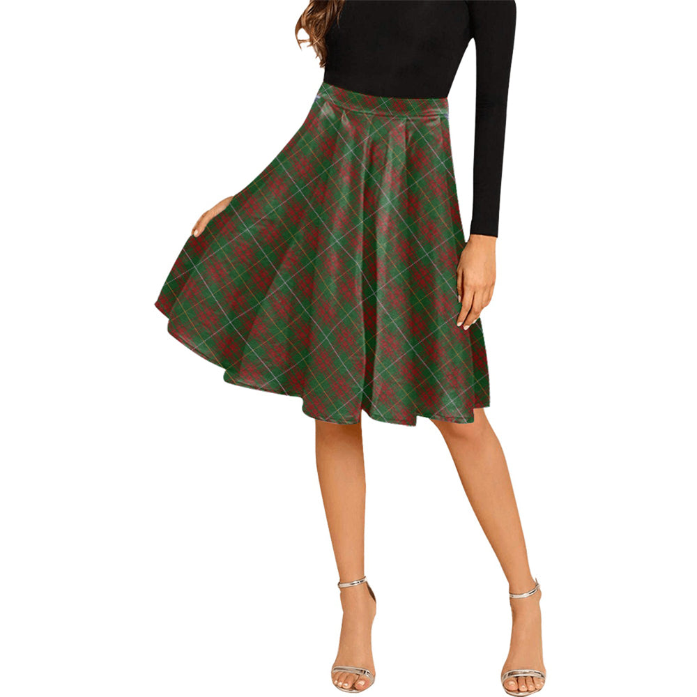 Bruce Hunting Tartan Melete Pleated Midi Skirt Female - Tartanvibesclothing