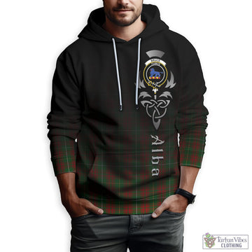 Bruce Hunting Tartan Hoodie Featuring Alba Gu Brath Family Crest Celtic Inspired