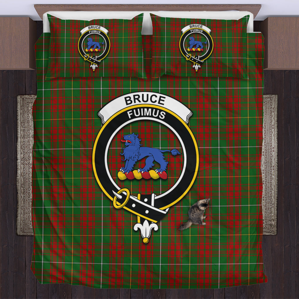 Bruce Hunting Tartan Bedding Set with Family Crest US Bedding Set - Tartan Vibes Clothing