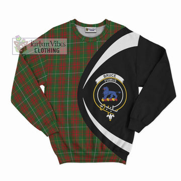 Bruce Hunting Tartan Sweatshirt with Family Crest Circle Style