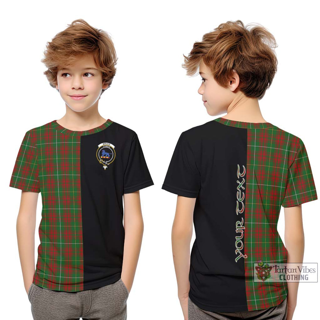 Bruce Hunting Tartan Kid T-Shirt with Family Crest and Half Of Me Style Youth XL Size14 - Tartanvibesclothing Shop