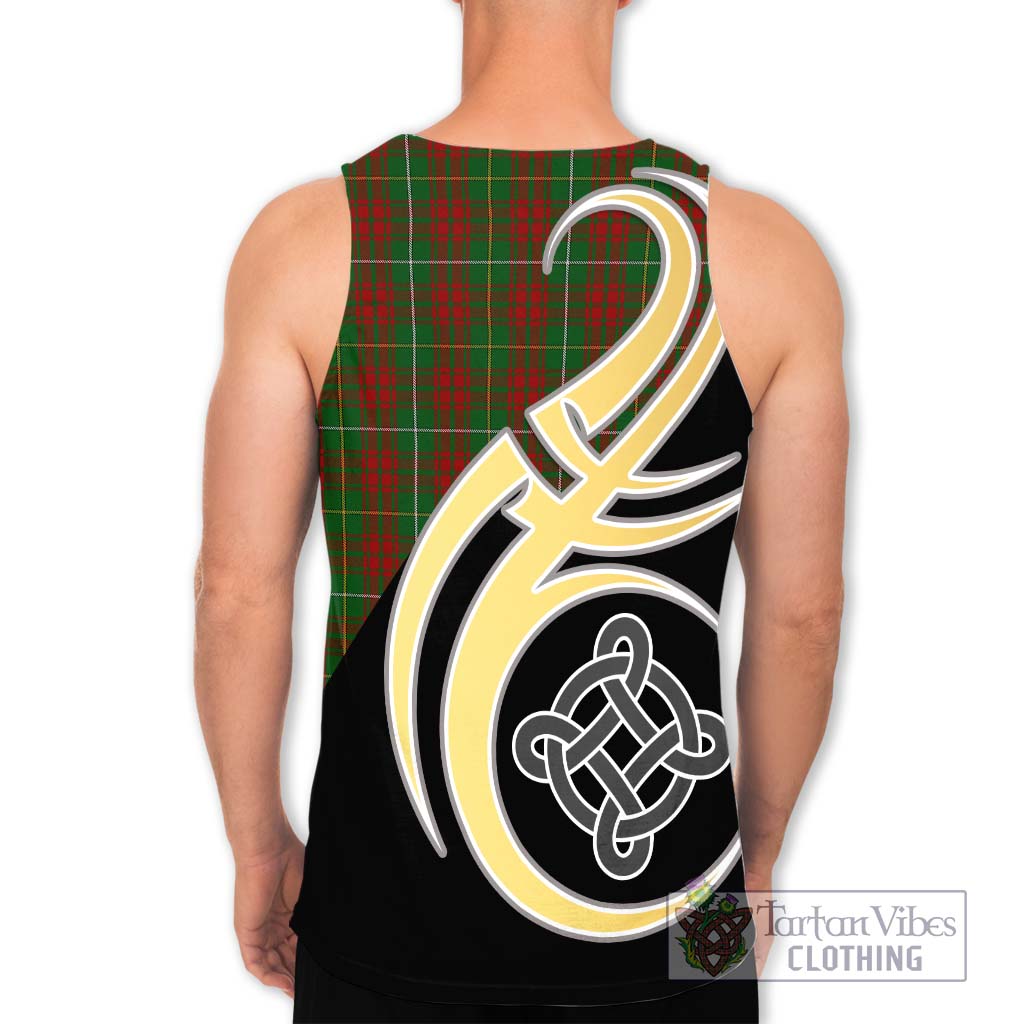 Bruce Hunting Tartan Men's Tank Top with Family Crest and Celtic Symbol Style - Tartan Vibes Clothing