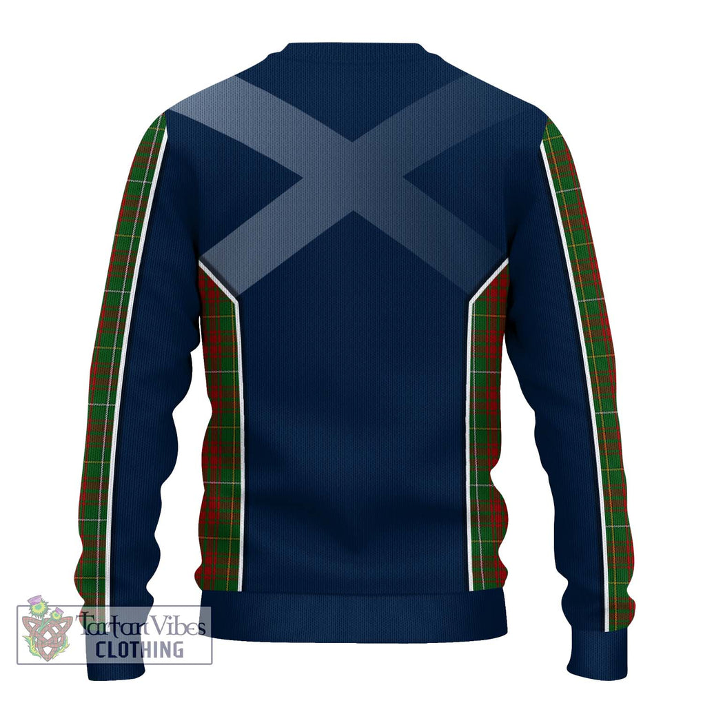 Bruce Hunting Tartan Knitted Sweater with Family Crest and Lion Rampant Vibes Sport Style - Tartan Vibes Clothing