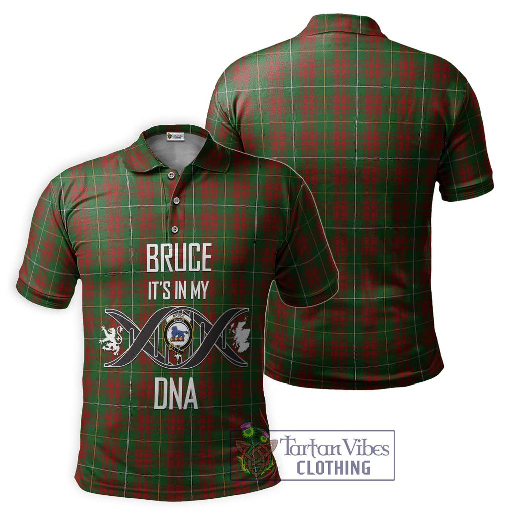 Bruce Hunting Tartan Polo Shirt with Family Crest DNA In Me Style - Tartanvibesclothing Shop