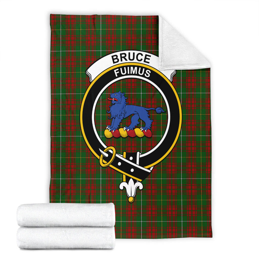 Bruce Hunting Tartan Blanket with Family Crest - Tartan Vibes Clothing