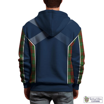 Bruce Hunting Tartan Hoodie with Family Crest and Scottish Thistle Vibes Sport Style