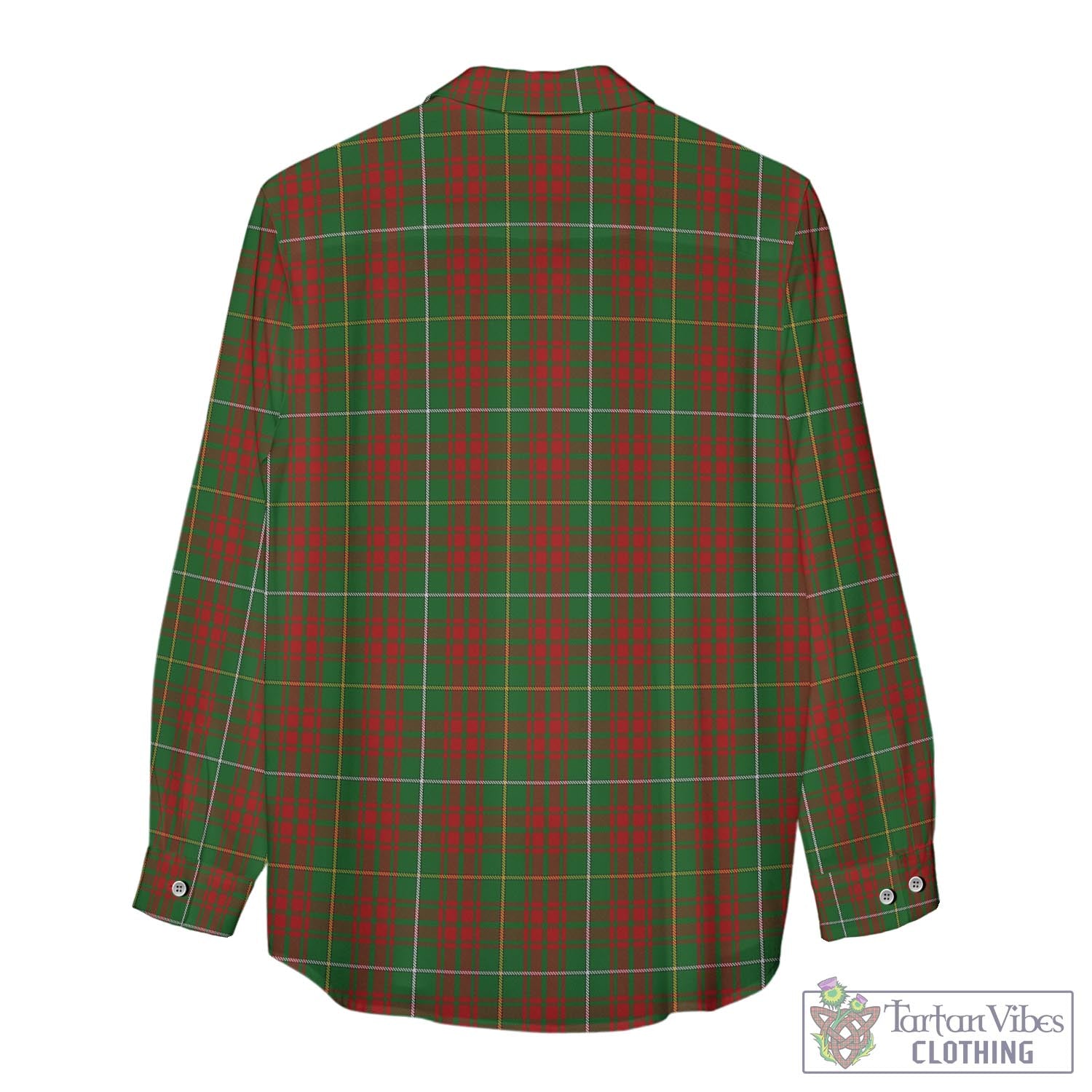 Tartan Vibes Clothing Bruce Hunting Tartan Womens Casual Shirt with Family Crest