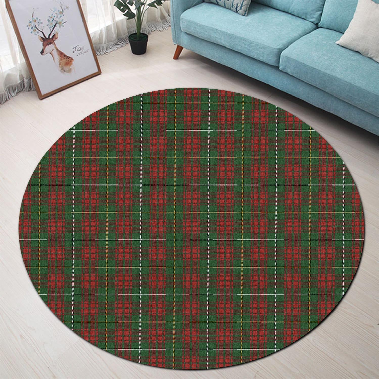 Bruce Hunting Tartan Round Rug - Tartanvibesclothing