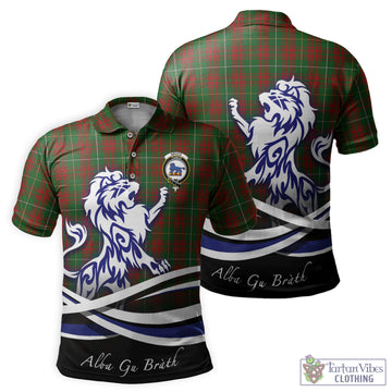 Bruce Hunting Tartan Polo Shirt with Alba Gu Brath Regal Lion Emblem