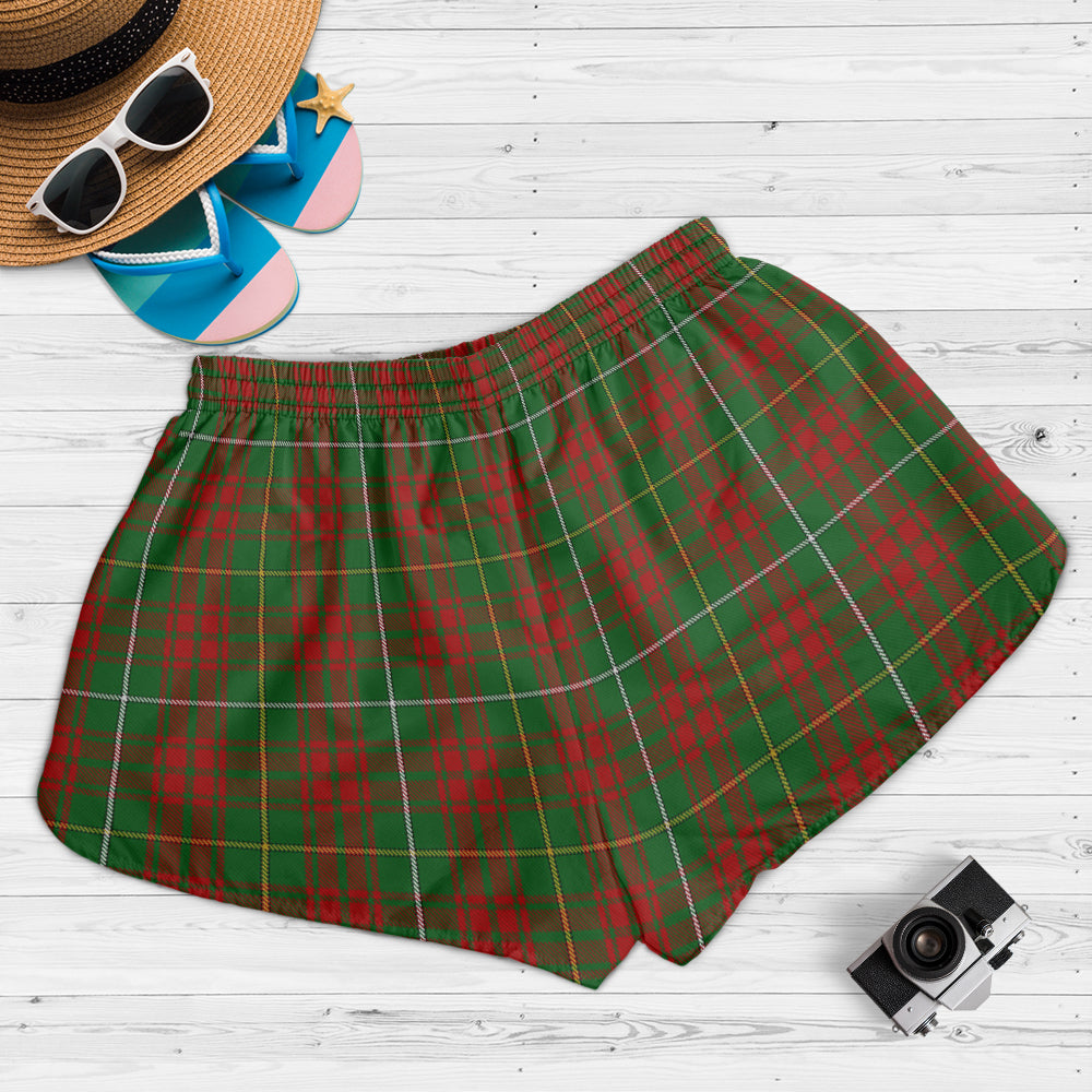 Bruce Hunting Tartan Womens Shorts with Family Crest - Tartanvibesclothing