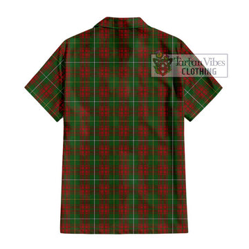 Bruce Hunting Tartan Short Sleeve Button Shirt with Family Crest DNA In Me Style