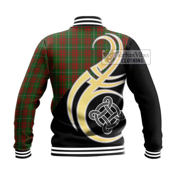 Bruce Hunting Tartan Baseball Jacket with Family Crest and Celtic Symbol Style