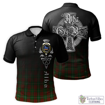 Bruce Hunting Tartan Polo Shirt Featuring Alba Gu Brath Family Crest Celtic Inspired