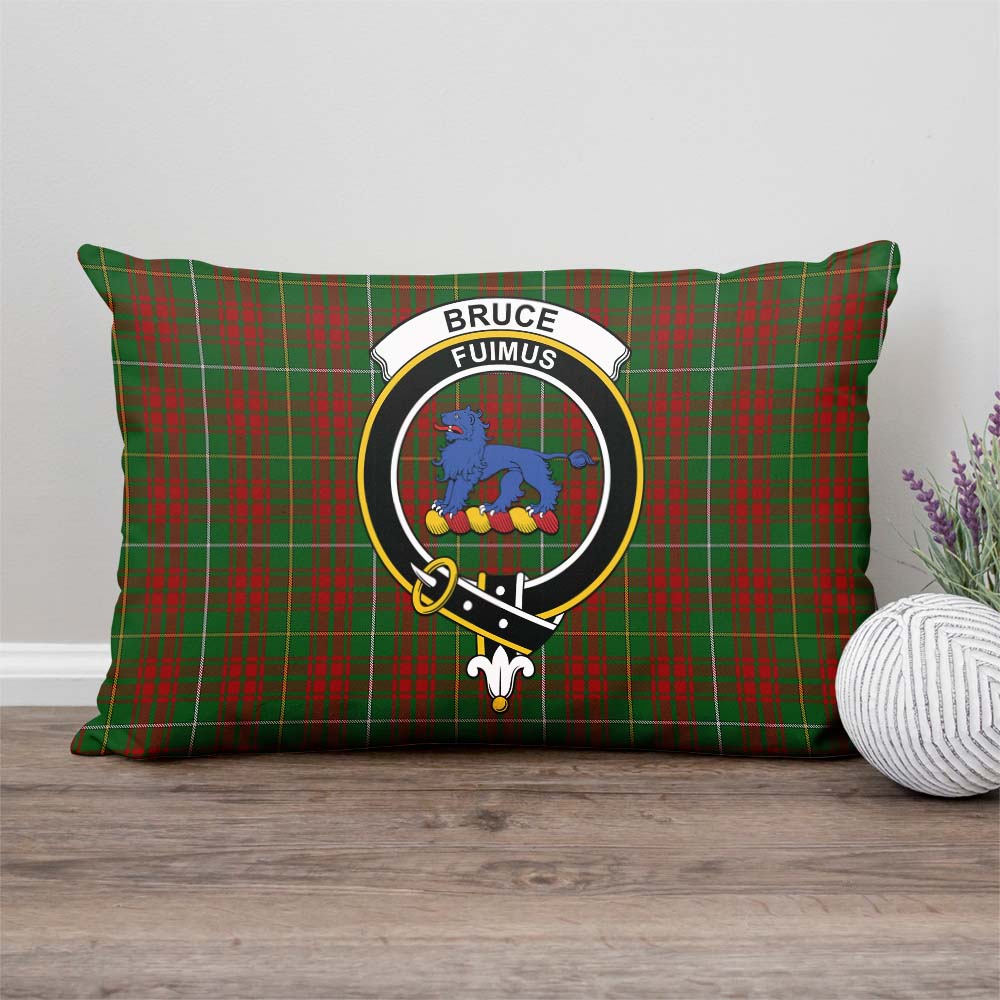 Bruce Hunting Tartan Pillow Cover with Family Crest Rectangle Pillow Cover - Tartanvibesclothing