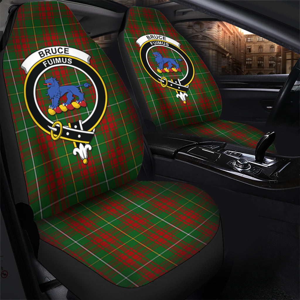 Bruce Hunting Tartan Car Seat Cover with Family Crest - Tartanvibesclothing