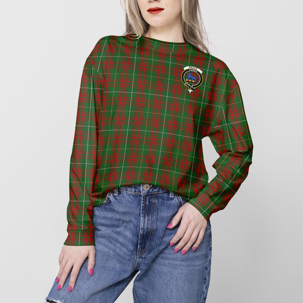 Bruce Hunting Tartan Sweatshirt with Family Crest - Tartan Vibes Clothing