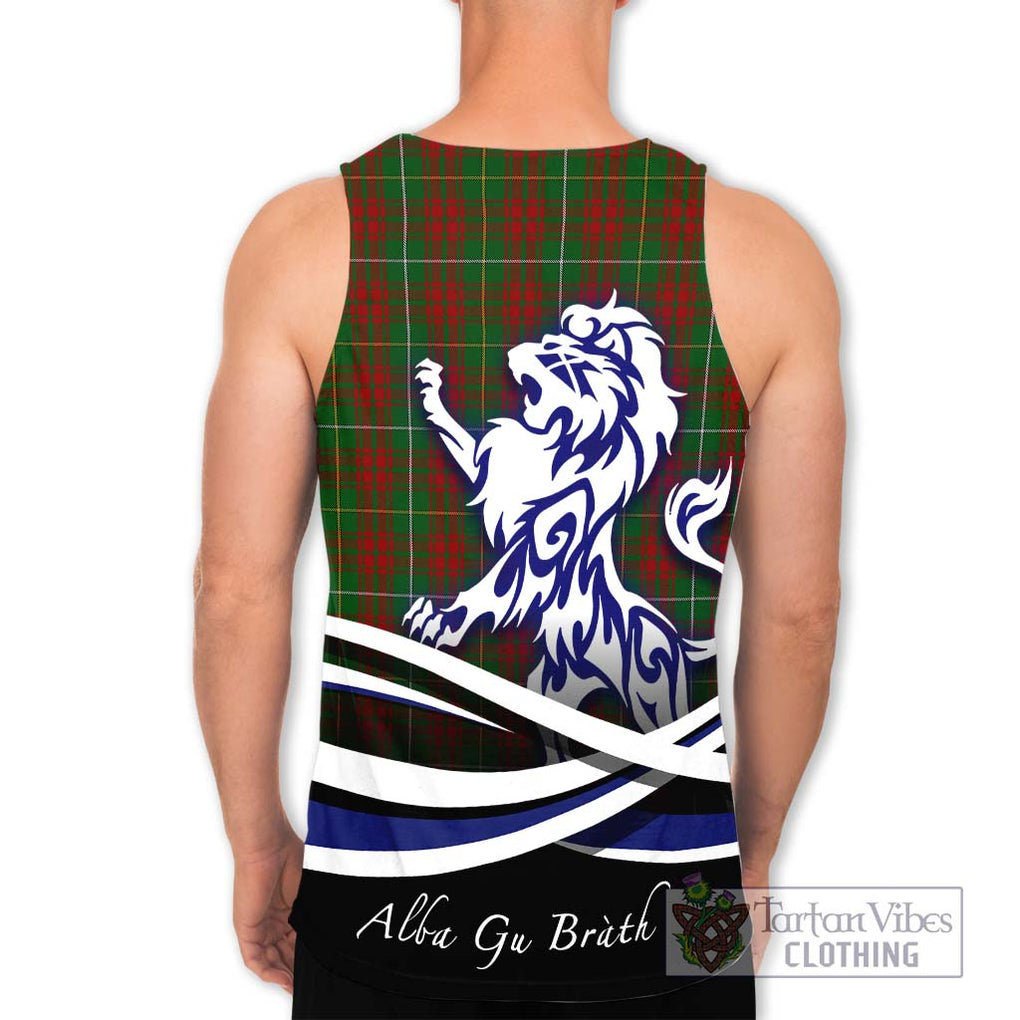 Bruce Hunting Tartan Men's Tank Top with Alba Gu Brath Regal Lion Emblem - Tartanvibesclothing Shop