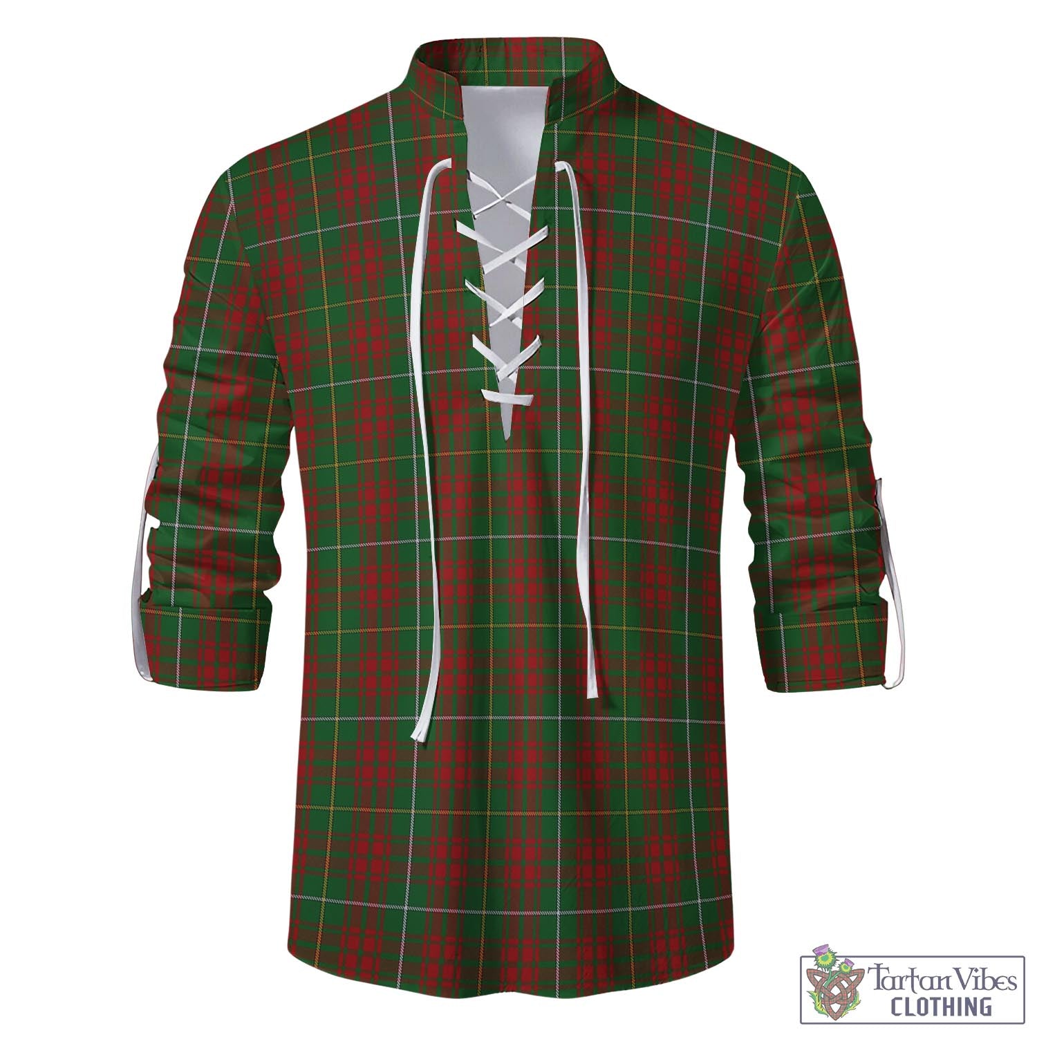 Tartan Vibes Clothing Bruce Hunting Tartan Men's Scottish Traditional Jacobite Ghillie Kilt Shirt