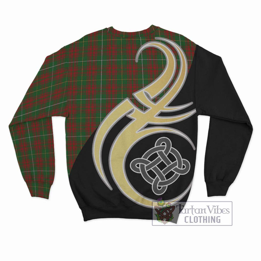 Bruce Hunting Tartan Sweatshirt with Family Crest and Celtic Symbol Style - Tartan Vibes Clothing