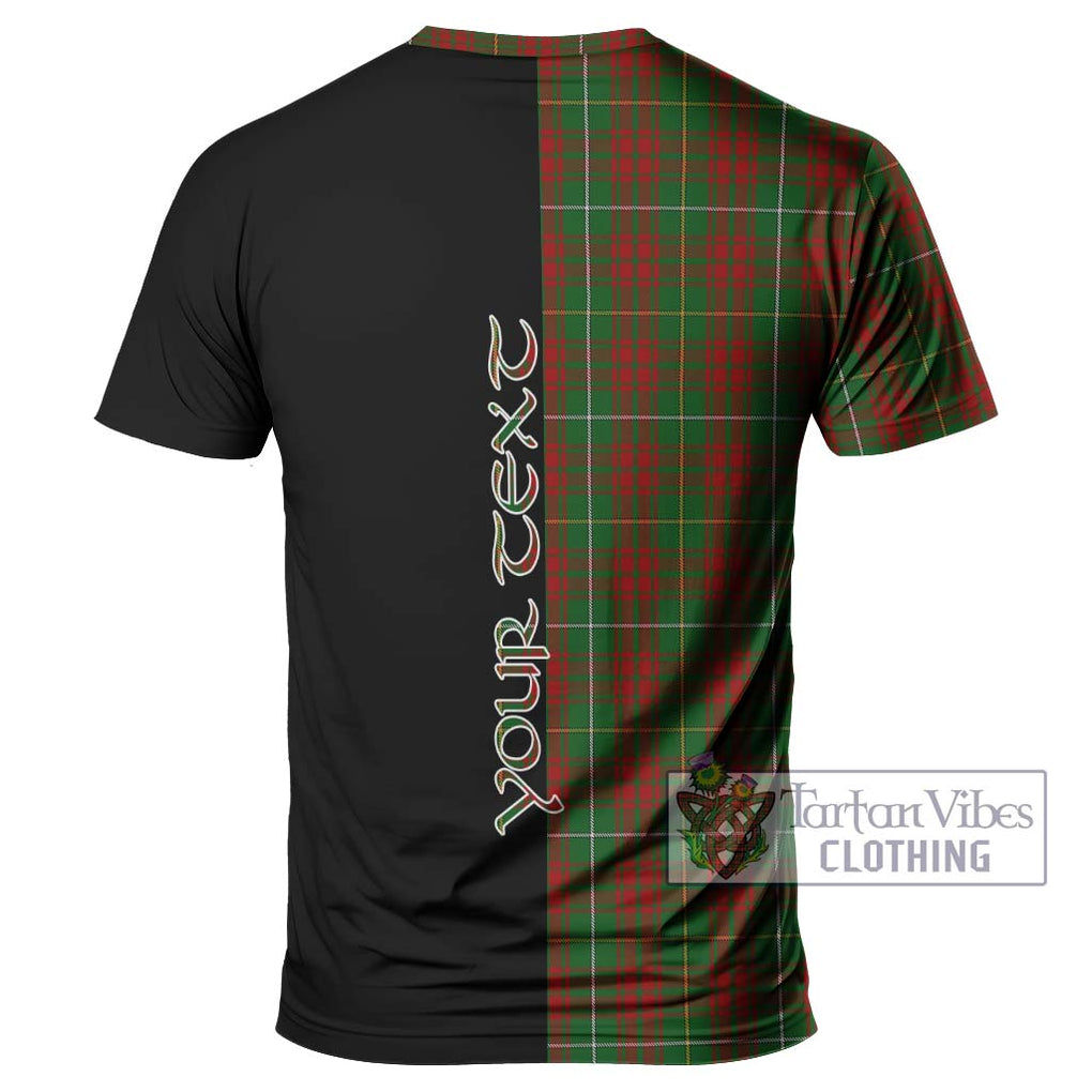 Bruce Hunting Tartan T-Shirt with Family Crest and Half Of Me Style - Tartanvibesclothing Shop