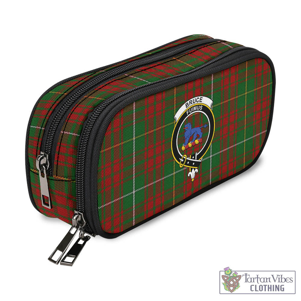 Tartan Vibes Clothing Bruce Hunting Tartan Pen and Pencil Case with Family Crest