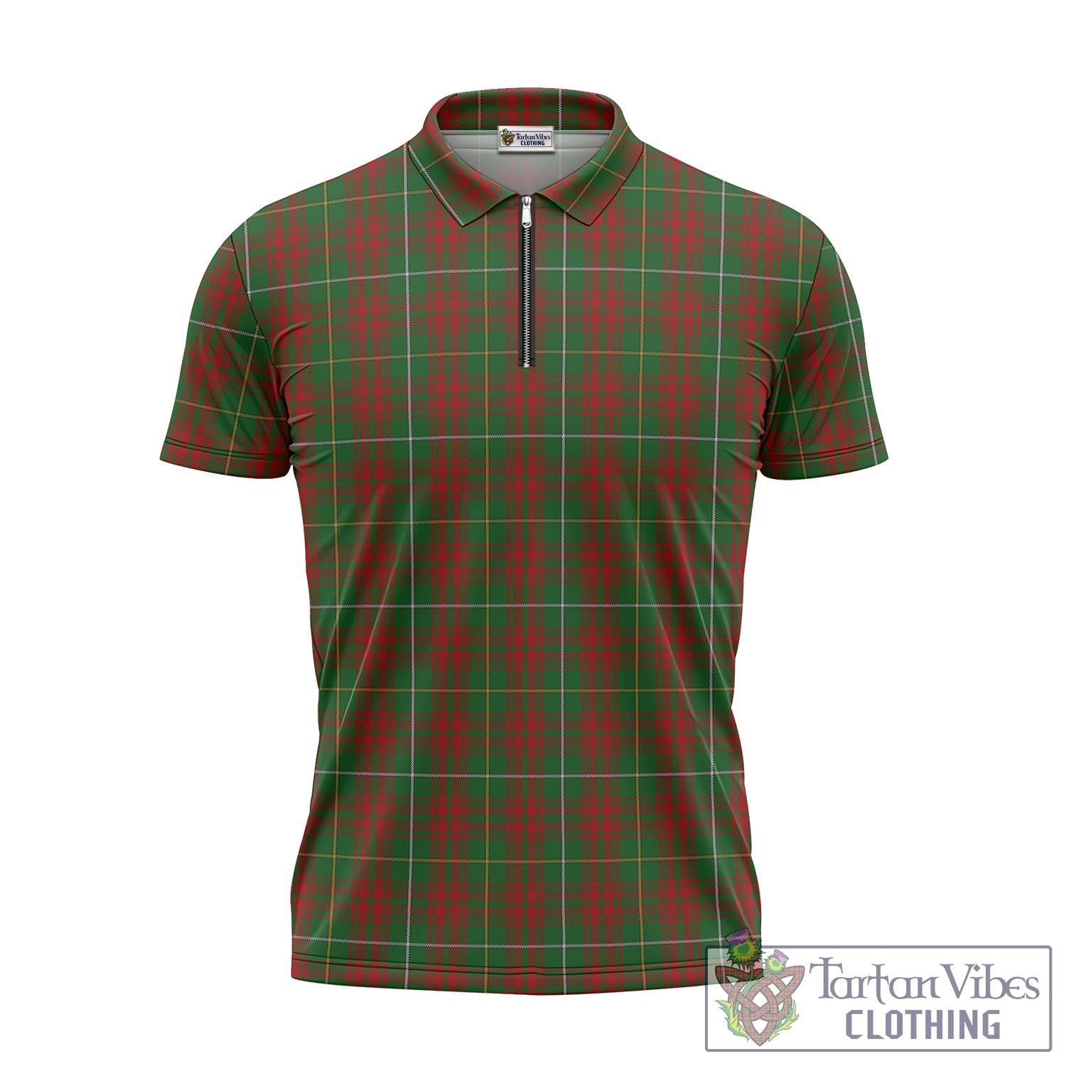 Tartan Vibes Clothing Bruce Hunting Tartan Zipper Polo Shirt