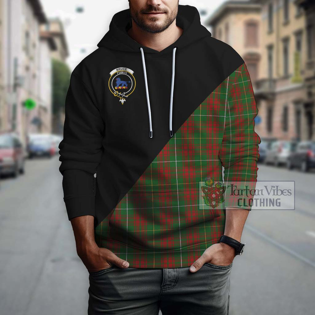 Bruce Hunting Tartan Hoodie with Family Crest and Military Logo Style - Tartanvibesclothing Shop