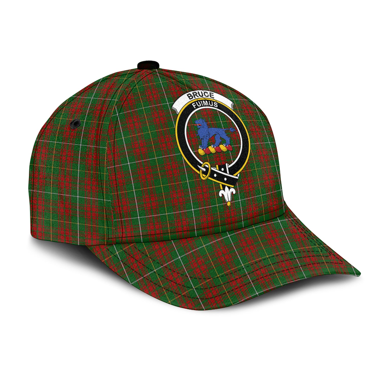 Bruce Hunting Tartan Classic Cap with Family Crest - Tartan Vibes Clothing