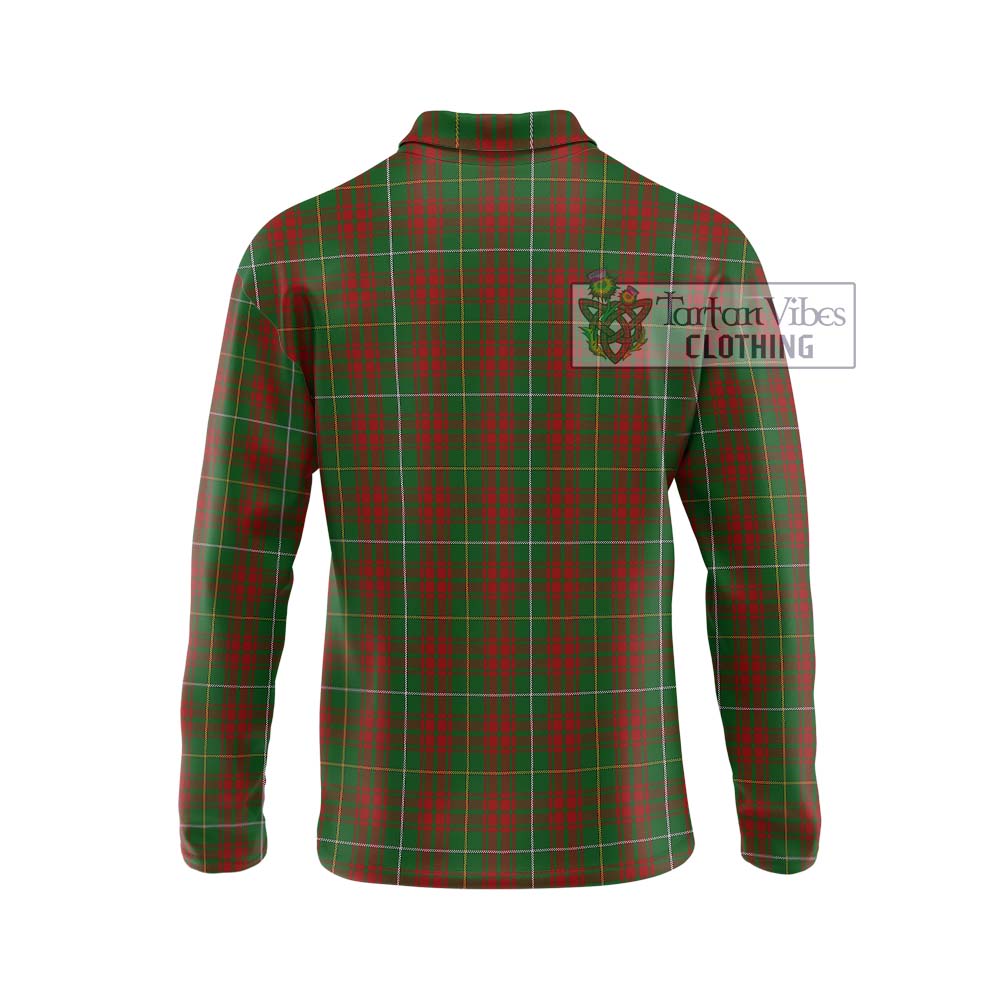 Bruce Hunting Tartan Long Sleeve Polo Shirt with Family Crest DNA In Me Style - Tartanvibesclothing Shop